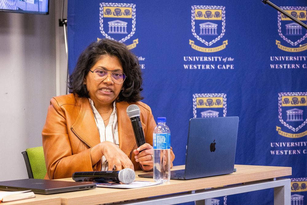 A panellist from the Cape Peninsula University of Technology speaking on internationalisation